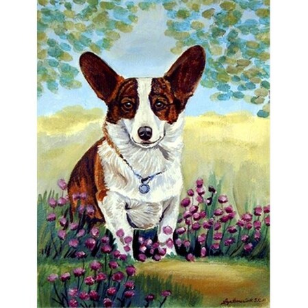 PatioPlus Cardigan Corgi Flag - Garden Size44; 11 x 15 in.